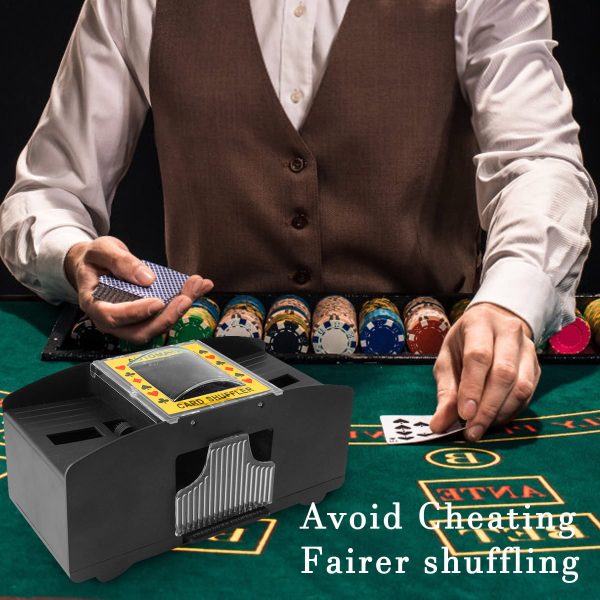 2 Decks Automatic Card Shuffler by Emlimny, Battery Operated Poker Shuffler - Image 2