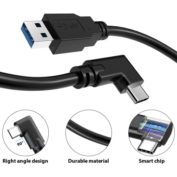 10FT Link Cable for Oculus Quest 2, Link Cable for Quest 2 High Speed Data Transfer Charging Cable USB 3.0 to USB C Cable Charger for Oculus Quest 2 Accessories VR Headset Gaming to PC - Image 2