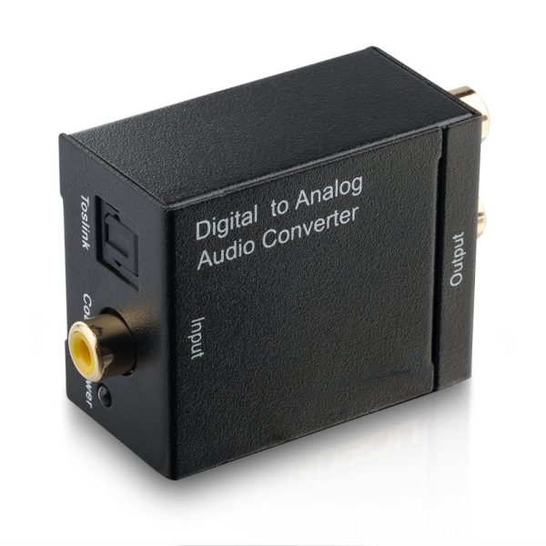 Digital Optical Coax to Analog RCA Audio Converter Adapter with Fiber Cable - Image 4