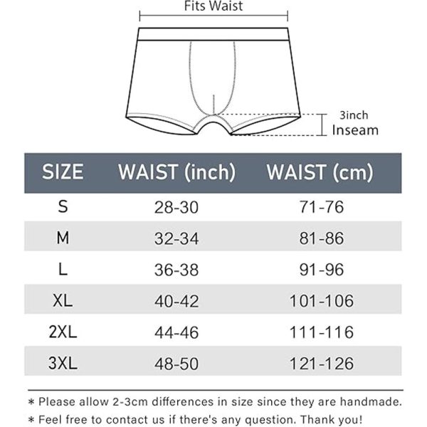 Mens Trunks Underwear,Men's Breathable Modal Microfiber Trunks Underwear Covered Band Multipack - Image 2