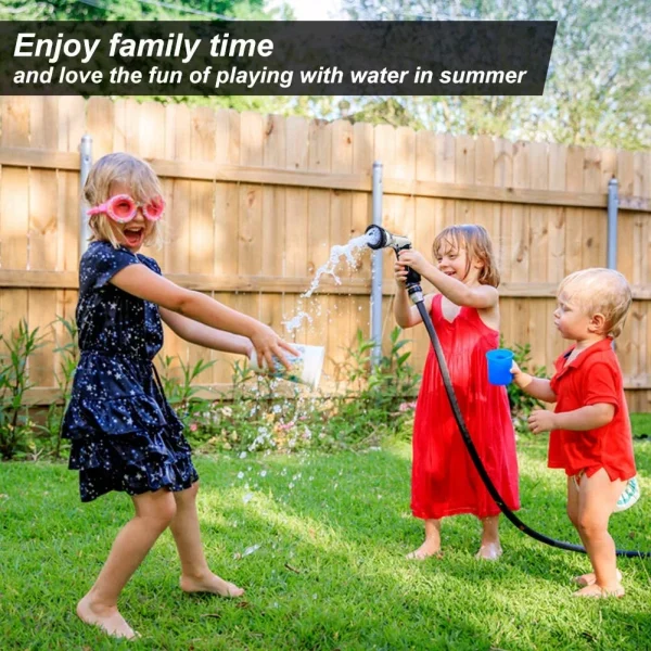 Garden Hose Nozzles 9 Adjustable Patterns Hose Spray Nozzle Heavy Duty Metal Hose Nozzle Spray Gun Slip Resistant Water Sprayer for Cleaning/Watering Lawn Garden/Pets Shower/Car Washing - Image 3